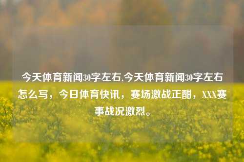 今天体育新闻30字左右,今天体育新闻30字左右怎么写，今日体育快讯，赛场激战正酣，XXX赛事战况激烈。-第1张图片-体育新闻