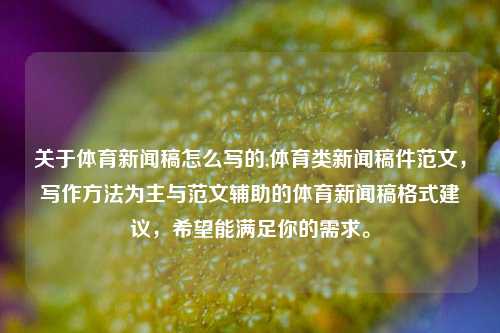 关于体育新闻稿怎么写的,体育类新闻稿件范文，写作方法为主与范文辅助的体育新闻稿格式建议，希望能满足你的需求。-第1张图片-体育新闻