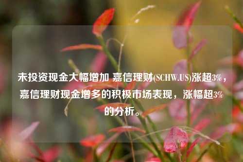 未投资现金大幅增加 嘉信理财(SCHW.US)涨超3%，嘉信理财现金增多的积极市场表现，涨幅超3%的分析。-第1张图片-体育新闻