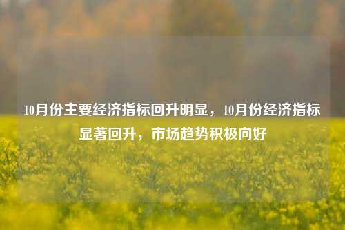 10月份主要经济指标回升明显，10月份经济指标显著回升，市场趋势积极向好-第1张图片-体育新闻