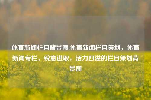 体育新闻栏目背景图,体育新闻栏目策划，体育新闻专栏，锐意进取，活力四溢的栏目策划背景图-第1张图片-体育新闻