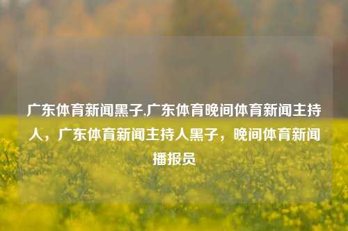 广东体育新闻黑子,广东体育晚间体育新闻主持人，广东体育新闻主持人黑子，晚间体育新闻播报员-第1张图片-体育新闻