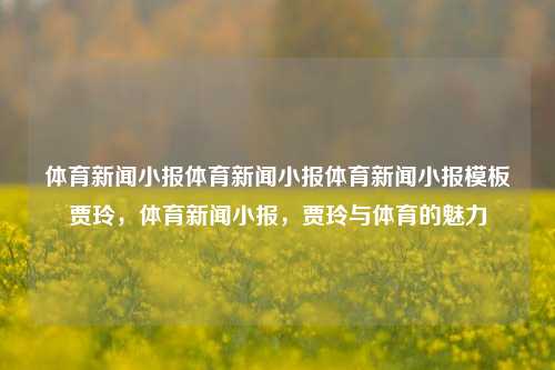 体育新闻小报体育新闻小报体育新闻小报模板贾玲，体育新闻小报，贾玲与体育的魅力，贾玲的魅力，探索体育新闻小报的制作与应用-第1张图片-体育新闻