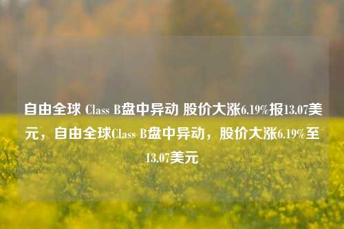 自由全球 Class B盘中异动 股价大涨6.19%报13.07美元，自由全球Class B盘中异动，股价大涨6.19%至13.07美元-第1张图片-体育新闻