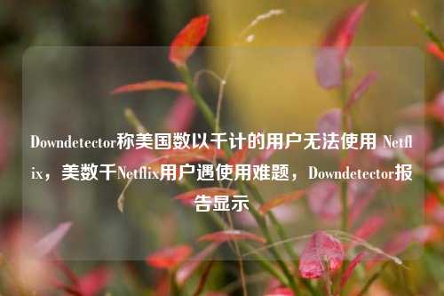 Downdetector称美国数以千计的用户无法使用 Netflix，美数千Netflix用户遇使用难题，Downdetector报告显示-第1张图片-体育新闻