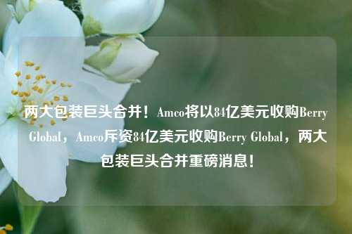 两大包装巨头合并！Amco将以84亿美元收购Berry Global，Amco斥资84亿美元收购Berry Global，两大包装巨头合并重磅消息！-第1张图片-体育新闻