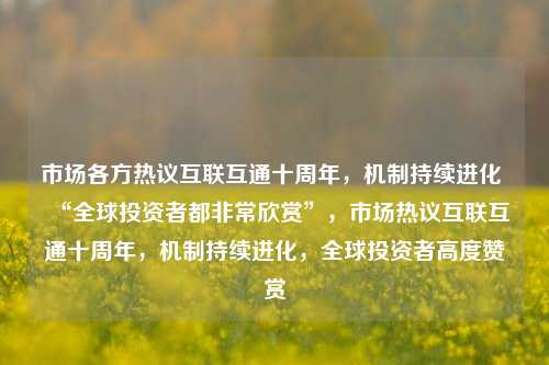 市场各方热议互联互通十周年，机制持续进化 “全球投资者都非常欣赏”，市场热议互联互通十周年，机制持续进化，全球投资者高度赞赏-第1张图片-体育新闻