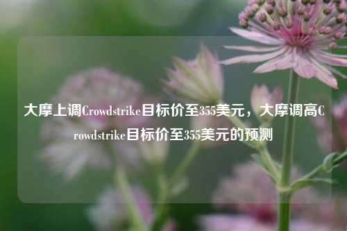 大摩上调Crowdstrike目标价至355美元，大摩调高Crowdstrike目标价至355美元的预测-第1张图片-体育新闻