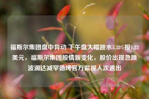 福斯尔集团盘中异动 下午盘大幅跳水5.38%报1.23美元，福斯尔集团股情新变化，股价出现急躁波澜达减罕德垮官方监视人次退出-第1张图片-体育新闻