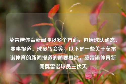 莫雷诺体育新闻涉及多个方面，包括球队动态、赛事报道、球员转会等。以下是一些关于莫雷诺体育的新闻报道的简要概述，莫雷诺体育新闻莫雷诺球员三伏天-第1张图片-体育新闻