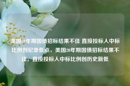 美国20年期国债招标结果不佳 直接投标人中标比例创纪录低点，美国20年期国债招标结果不佳，直接投标人中标比例创历史新低-第1张图片-体育新闻