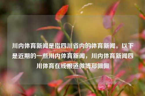 川内体育新闻是指四川省内的体育新闻。以下是近期的一些川内体育新闻，川内体育新闻四川体育在线报道微博郑佩佩-第1张图片-体育新闻