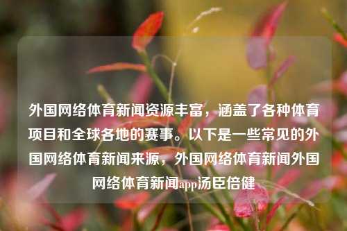 外国网络体育新闻资源丰富，涵盖了各种体育项目和全球各地的赛事。以下是一些常见的外国网络体育新闻来源，外国网络体育新闻外国网络体育新闻app汤臣倍健-第1张图片-体育新闻