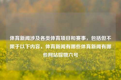 体育新闻涉及各类体育项目和赛事，包括但不限于以下内容，体育新闻有哪些体育新闻有哪些网站嫦娥六号-第1张图片-体育新闻