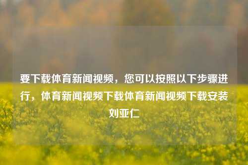 要下载体育新闻视频，您可以按照以下步骤进行，体育新闻视频下载体育新闻视频下载安装刘亚仁-第1张图片-体育新闻