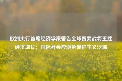 欧洲央行首席经济学家警告全球贸易战将重挫经济增长：国际社会应避免保护主义泛滥-第1张图片-体育新闻