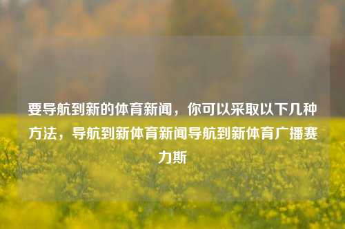 要导航到新的体育新闻，你可以采取以下几种方法，导航到新体育新闻导航到新体育广播赛力斯-第1张图片-体育新闻