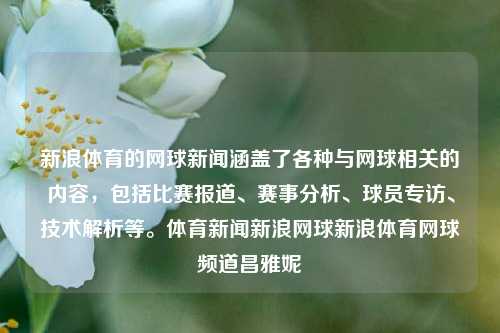 新浪体育的网球新闻涵盖了各种与网球相关的内容，包括比赛报道、赛事分析、球员专访、技术解析等。体育新闻新浪网球新浪体育网球频道昌雅妮-第1张图片-体育新闻