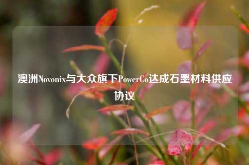 澳洲Novonix与大众旗下PowerCo达成石墨材料供应协议-第1张图片-体育新闻