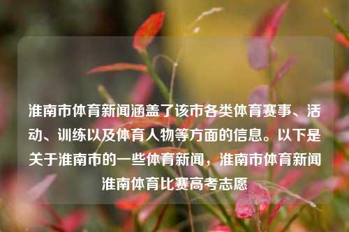 淮南市体育新闻涵盖了该市各类体育赛事、活动、训练以及体育人物等方面的信息。以下是关于淮南市的一些体育新闻，淮南市体育新闻淮南体育比赛高考志愿-第1张图片-体育新闻