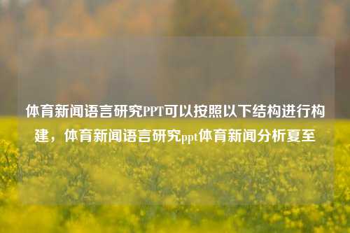 体育新闻语言研究PPT可以按照以下结构进行构建，体育新闻语言研究ppt体育新闻分析夏至-第1张图片-体育新闻