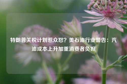 特朗普关税计划惹众怒？美石油行业警告：汽油成本上升加重消费者负担-第1张图片-体育新闻