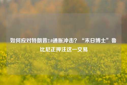 如何应对特朗普2.0通胀冲击？“末日博士”鲁比尼正押注这一交易-第1张图片-体育新闻