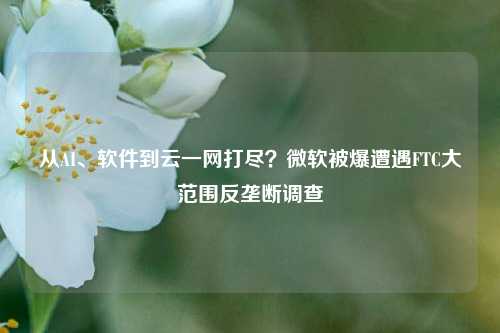 从AI、软件到云一网打尽？微软被爆遭遇FTC大范围反垄断调查-第1张图片-体育新闻