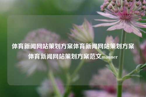 体育新闻网站策划方案体育新闻网站策划方案体育新闻网站策划方案范文manner-第1张图片-体育新闻