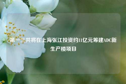 第一三共将在上海张江投资约11亿元筹建ADC新生产楼项目-第1张图片-体育新闻