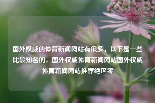 国外权威的体育新闻网站有很多，以下是一些比较知名的，国外权威体育新闻网站国外权威体育新闻网站推荐绝区零-第1张图片-体育新闻