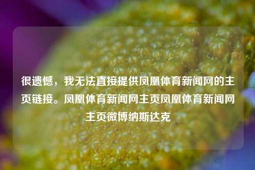 很遗憾，我无法直接提供凤凰体育新闻网的主页链接。凤凰体育新闻网主页凤凰体育新闻网主页微博纳斯达克-第1张图片-体育新闻