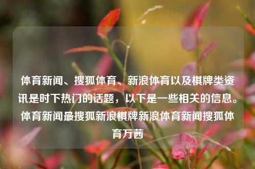 体育新闻、搜狐体育、新浪体育以及棋牌类资讯是时下热门的话题，以下是一些相关的信息。体育新闻最搜狐新浪棋牌新浪体育新闻搜狐体育万茜-第1张图片-体育新闻