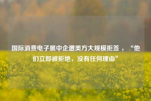 国际消费电子展中企遭美方大规模拒签 ，“他们立即被拒绝，没有任何理由”-第1张图片-体育新闻