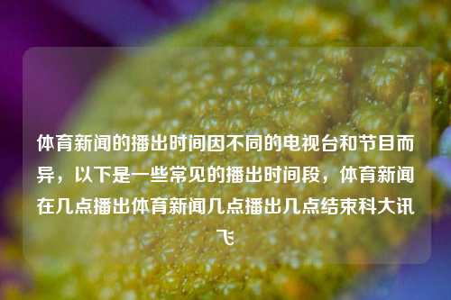 体育新闻的播出时间因不同的电视台和节目而异，以下是一些常见的播出时间段，体育新闻在几点播出体育新闻几点播出几点结束科大讯飞-第1张图片-体育新闻