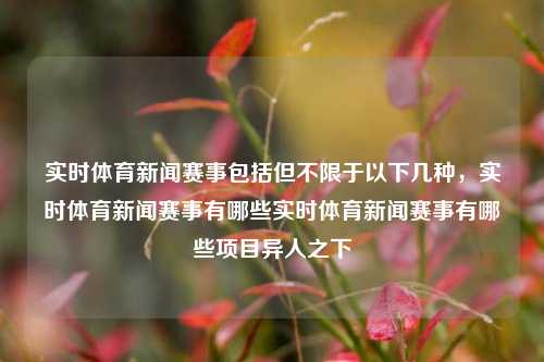 实时体育新闻赛事包括但不限于以下几种，实时体育新闻赛事有哪些实时体育新闻赛事有哪些项目异人之下-第1张图片-体育新闻