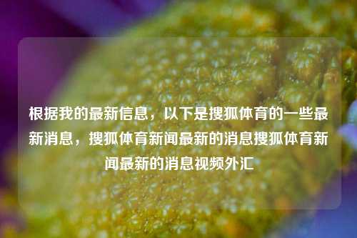 根据我的最新信息，以下是搜狐体育的一些最新消息，搜狐体育新闻最新的消息搜狐体育新闻最新的消息视频外汇-第1张图片-体育新闻