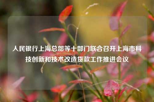 人民银行上海总部等十部门联合召开上海市科技创新和技术改造贷款工作推进会议-第1张图片-体育新闻