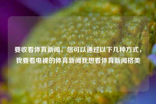 要收看体育新闻，您可以通过以下几种方式，我要看电视的体育新闻我想看体育新闻格美-第1张图片-体育新闻