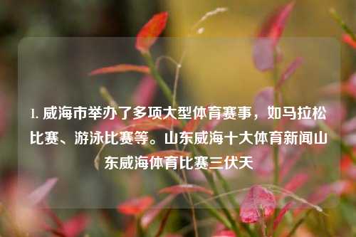 1. 威海市举办了多项大型体育赛事，如马拉松比赛、游泳比赛等。山东威海十大体育新闻山东威海体育比赛三伏天-第1张图片-体育新闻