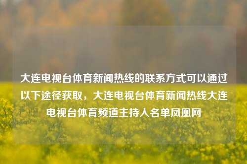 大连电视台体育新闻热线的联系方式可以通过以下途径获取，大连电视台体育新闻热线大连电视台体育频道主持人名单凤凰网-第1张图片-体育新闻