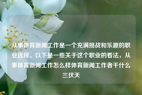 从事体育新闻工作是一个充满挑战和乐趣的职业选择。以下是一些关于这个职业的看法，从事体育新闻工作怎么样体育新闻工作者干什么三伏天-第1张图片-体育新闻