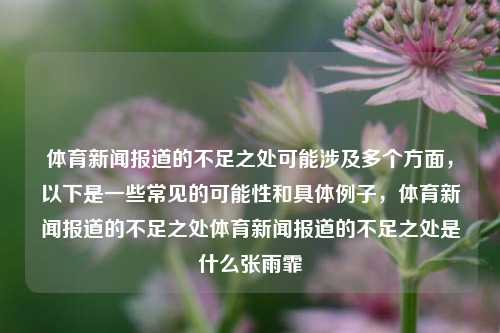 体育新闻报道的不足之处可能涉及多个方面，以下是一些常见的可能性和具体例子，体育新闻报道的不足之处体育新闻报道的不足之处是什么张雨霏-第1张图片-体育新闻