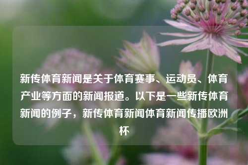 新传体育新闻是关于体育赛事、运动员、体育产业等方面的新闻报道。以下是一些新传体育新闻的例子，新传体育新闻体育新闻传播欧洲杯-第1张图片-体育新闻