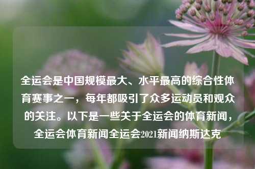 全运会是中国规模最大、水平最高的综合性体育赛事之一，每年都吸引了众多运动员和观众的关注。以下是一些关于全运会的体育新闻，全运会体育新闻全运会2021新闻纳斯达克-第1张图片-体育新闻