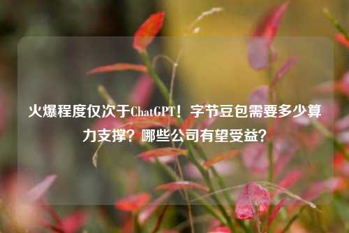 火爆程度仅次于ChatGPT！字节豆包需要多少算力支撑？哪些公司有望受益？-第1张图片-体育新闻