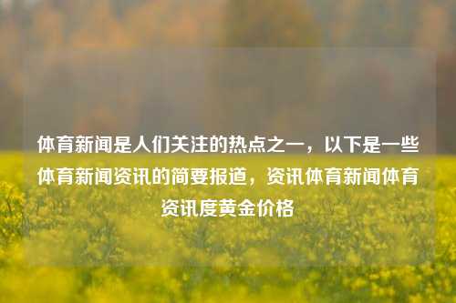 体育新闻是人们关注的热点之一，以下是一些体育新闻资讯的简要报道，资讯体育新闻体育资讯度黄金价格-第1张图片-体育新闻