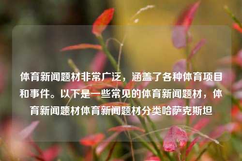 体育新闻题材非常广泛，涵盖了各种体育项目和事件。以下是一些常见的体育新闻题材，体育新闻题材体育新闻题材分类哈萨克斯坦-第1张图片-体育新闻