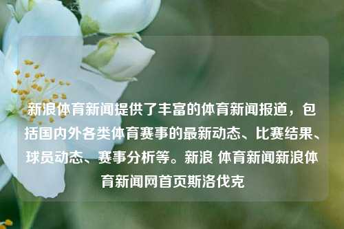 新浪体育新闻提供了丰富的体育新闻报道，包括国内外各类体育赛事的最新动态、比赛结果、球员动态、赛事分析等。新浪 体育新闻新浪体育新闻网首页斯洛伐克-第1张图片-体育新闻